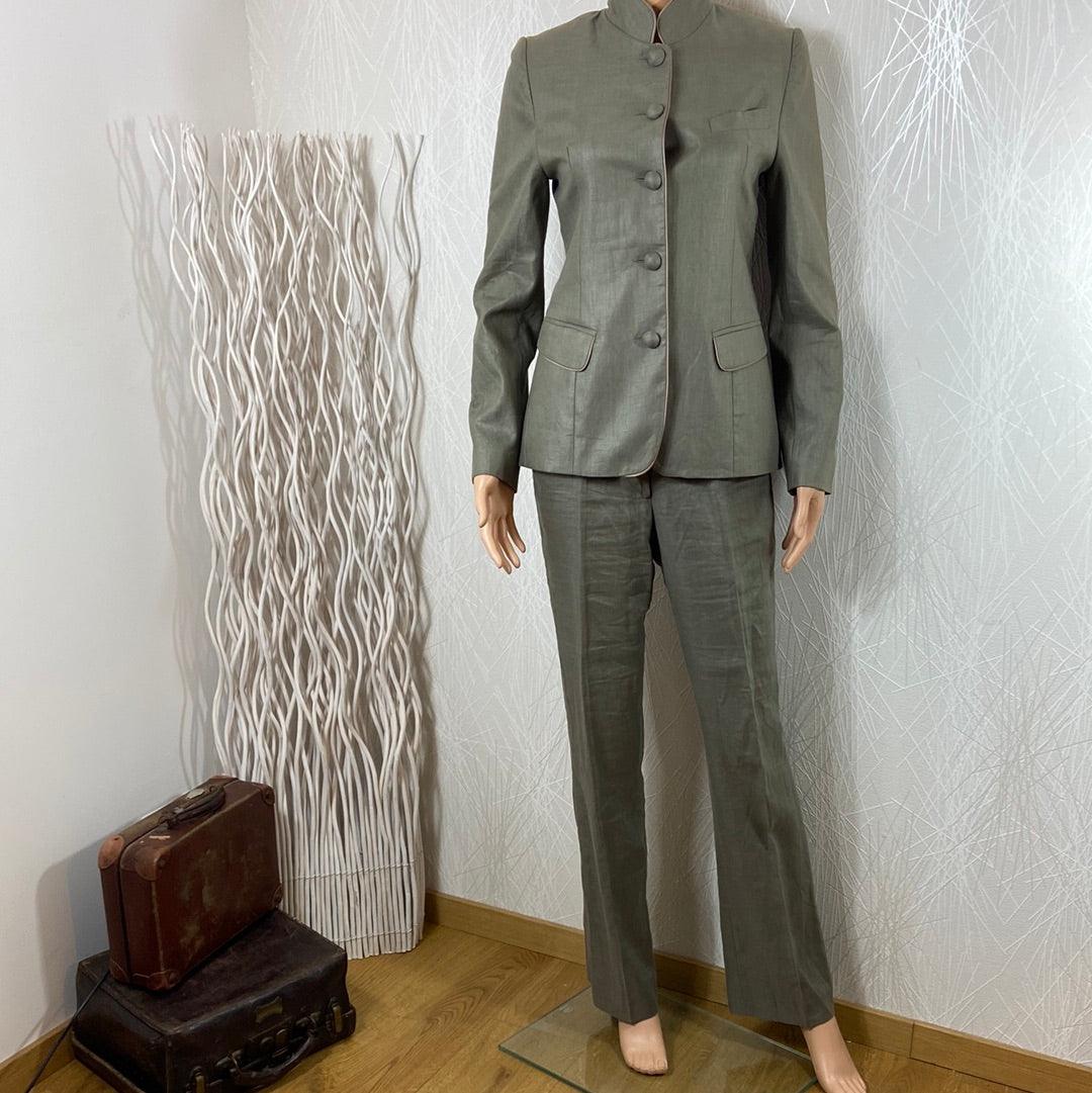 Ensemble tailleur pantalon en lin pour femme Tabala Paris - Offre-Unique