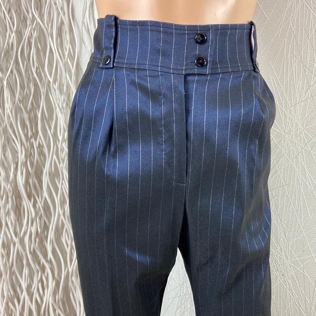 Pantalon habillé femme bleu marine du créateur Tabala Paris - Offre-Unique