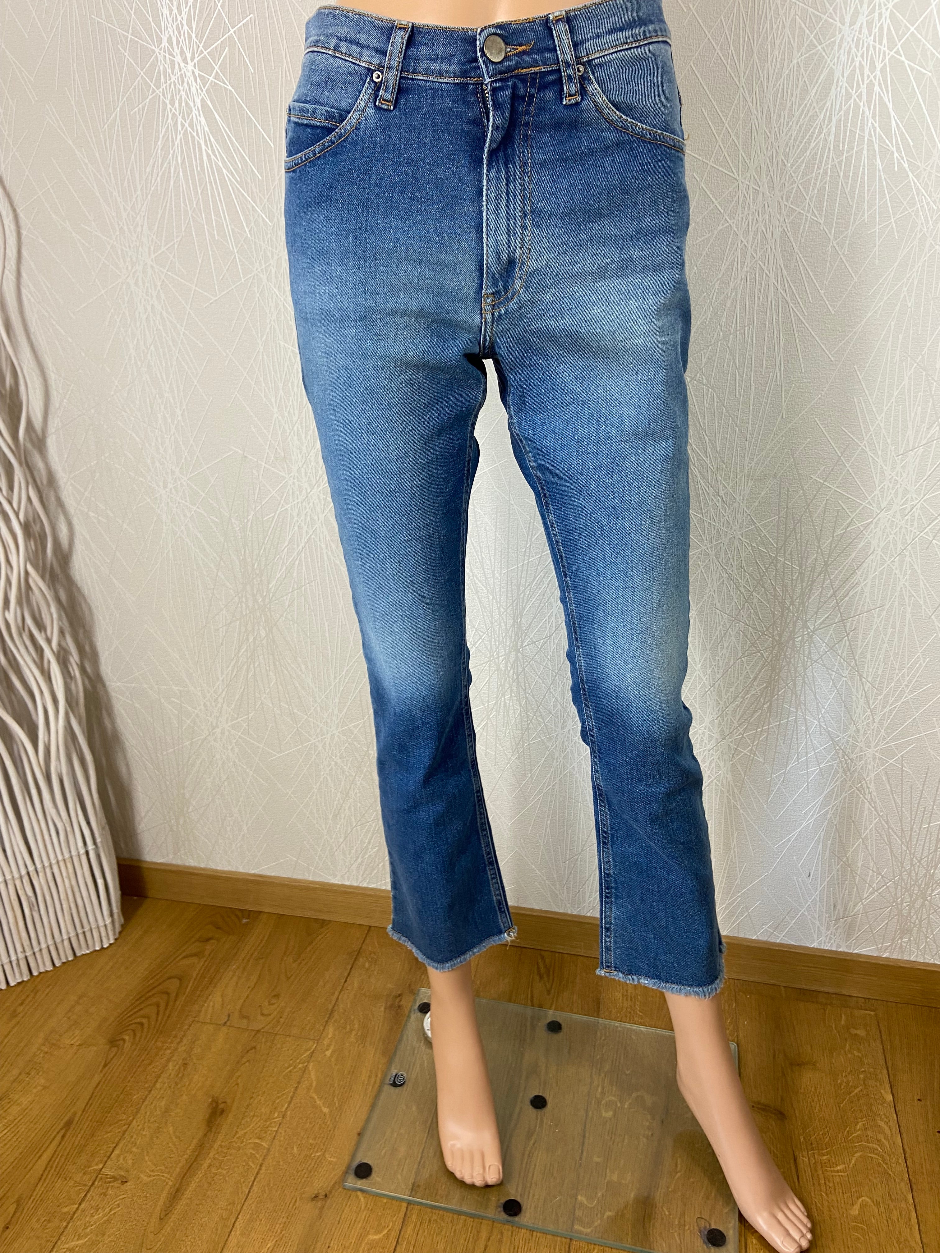 Jean bleu acquaverde femme