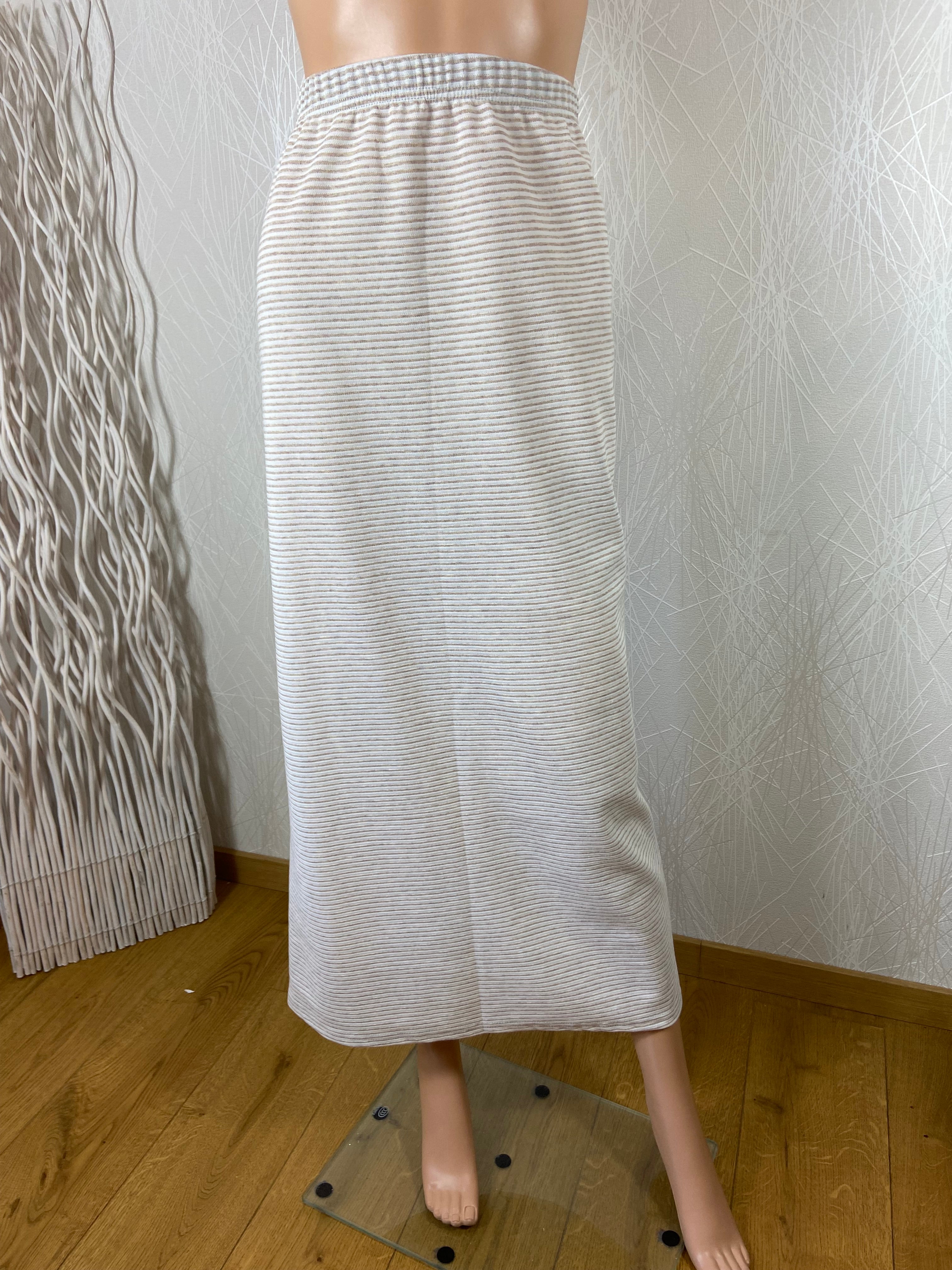 Jupe longue beige grande taille Edmond Boublil