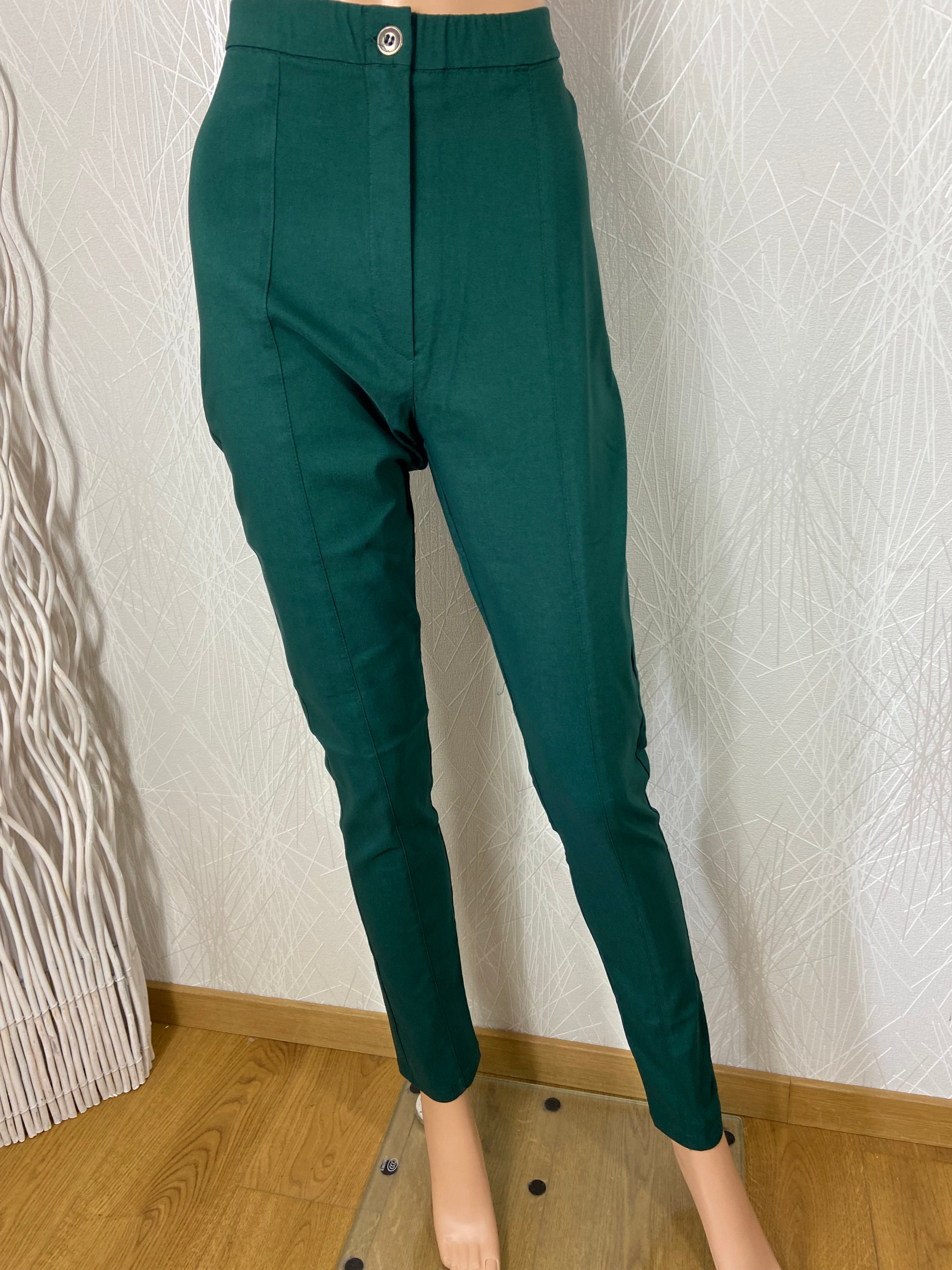 Pantalon vert près du corps Edmond Boublil