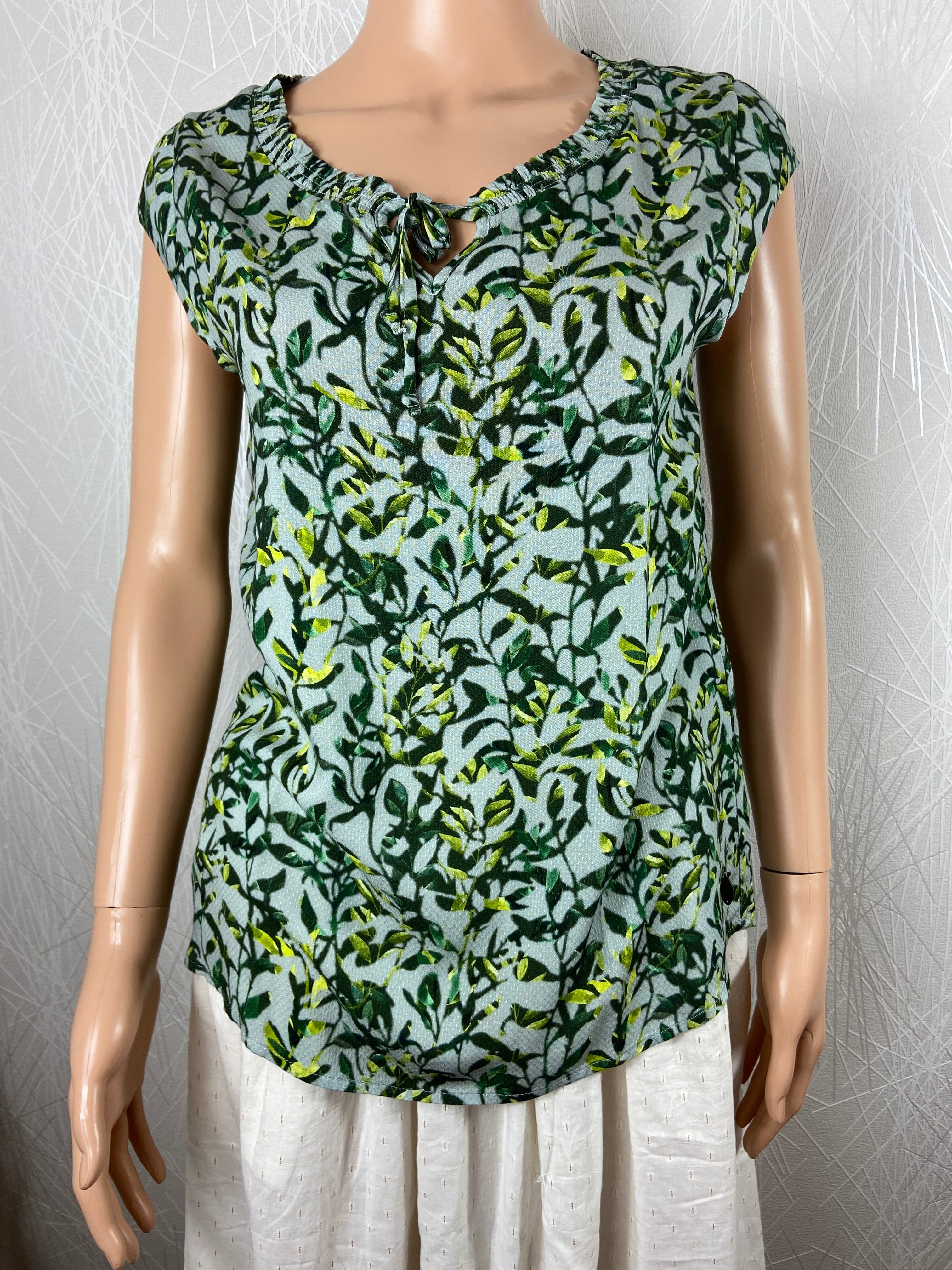 T-shirt feuille vert Thalassa