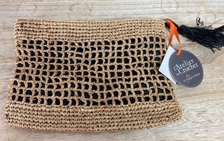 Pochette en raphia doublée coton L’Atelier du Crochet