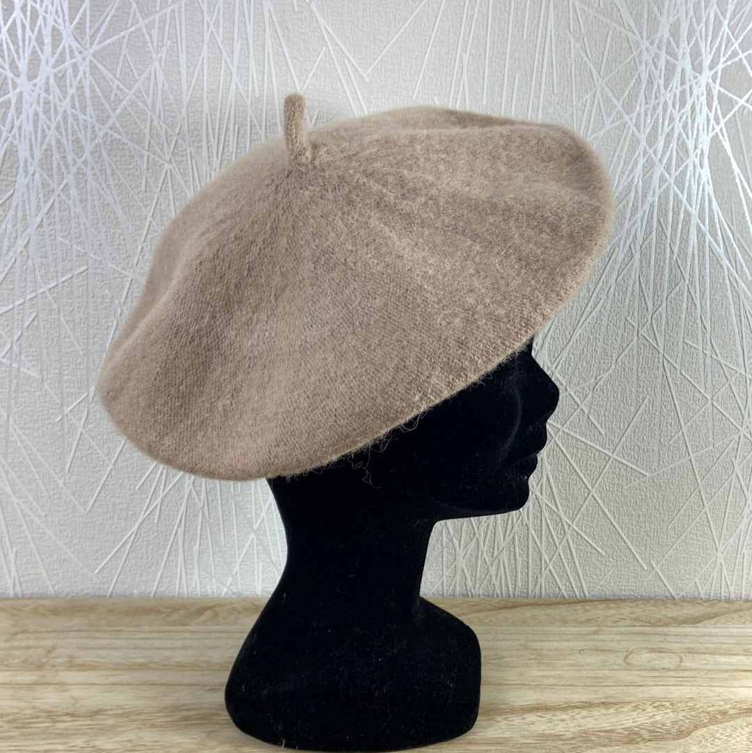 Béret beige chaud avec laine pour femme Fino et Fina