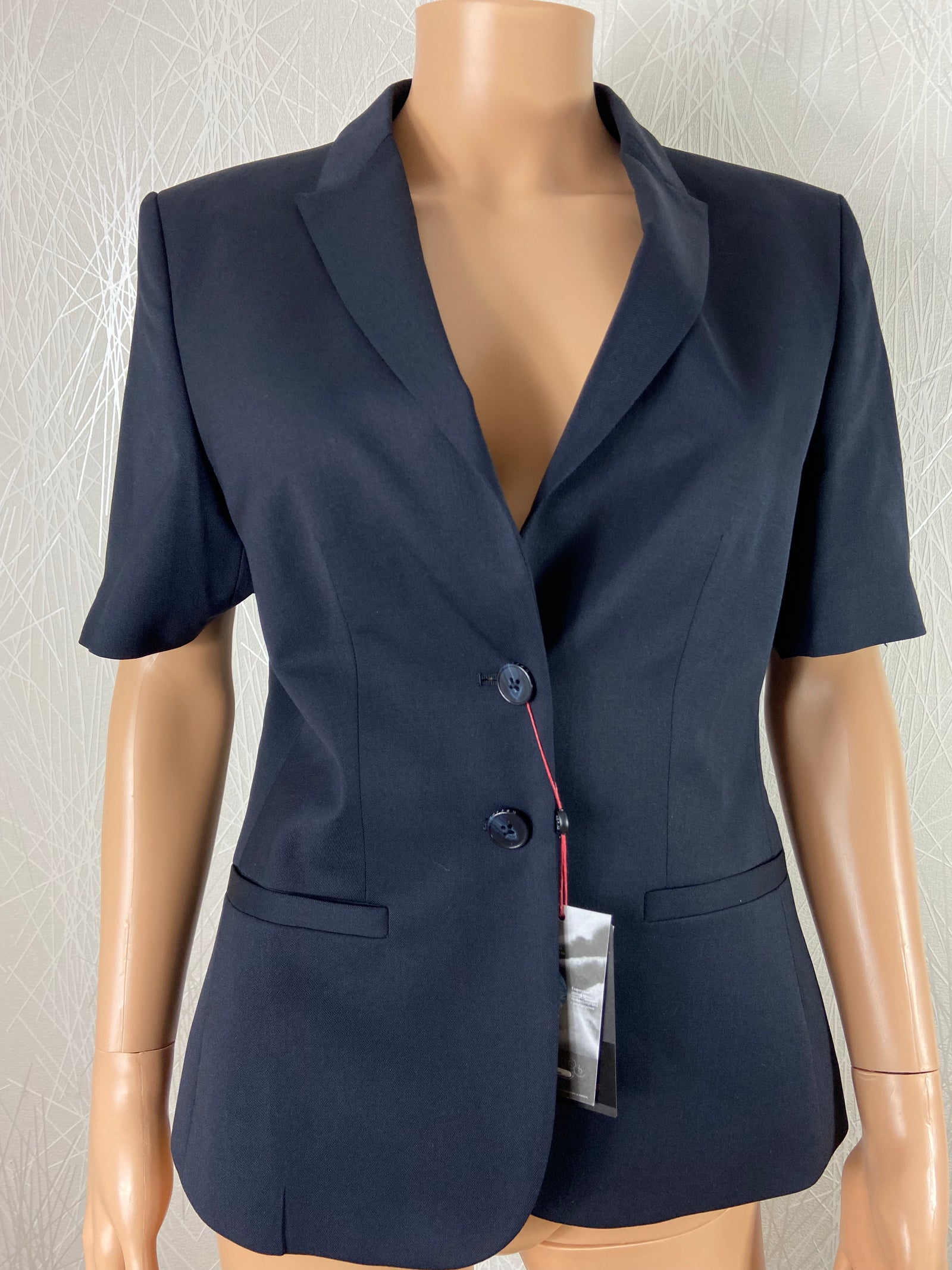 Veste bleu marine femme manches courtes style business Modern GREIFF