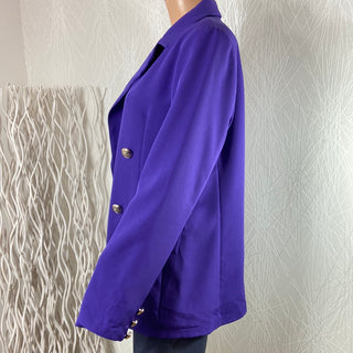 Veste violet doublée boutons décoratifs Made In Italy