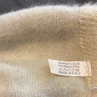Bonnet motif zèbre chaud doux laine angora pompon fourrure synthétique