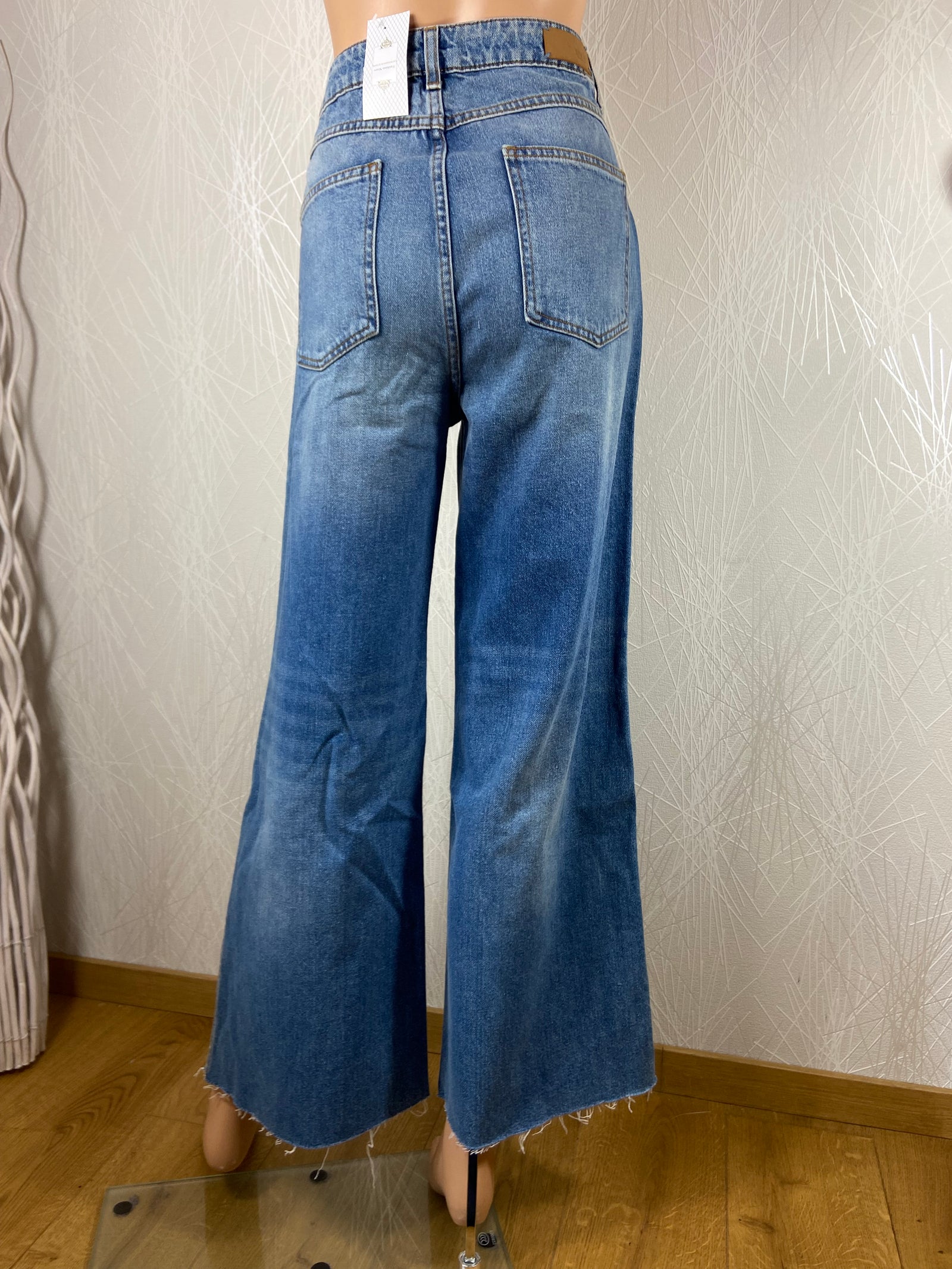 Jeans flare taille haute modèle Rosy NVY