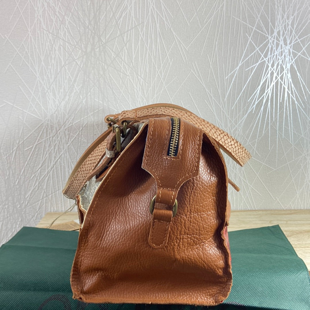 Sac à main haut de gamme en cuir style patchwork Ebarrito