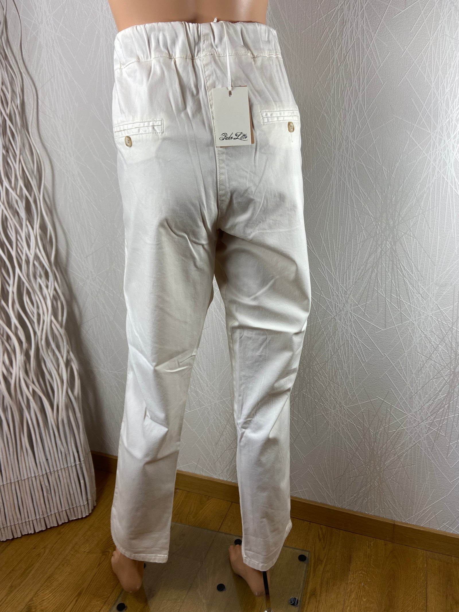 Pantalon léger droit blanc Pako Litto