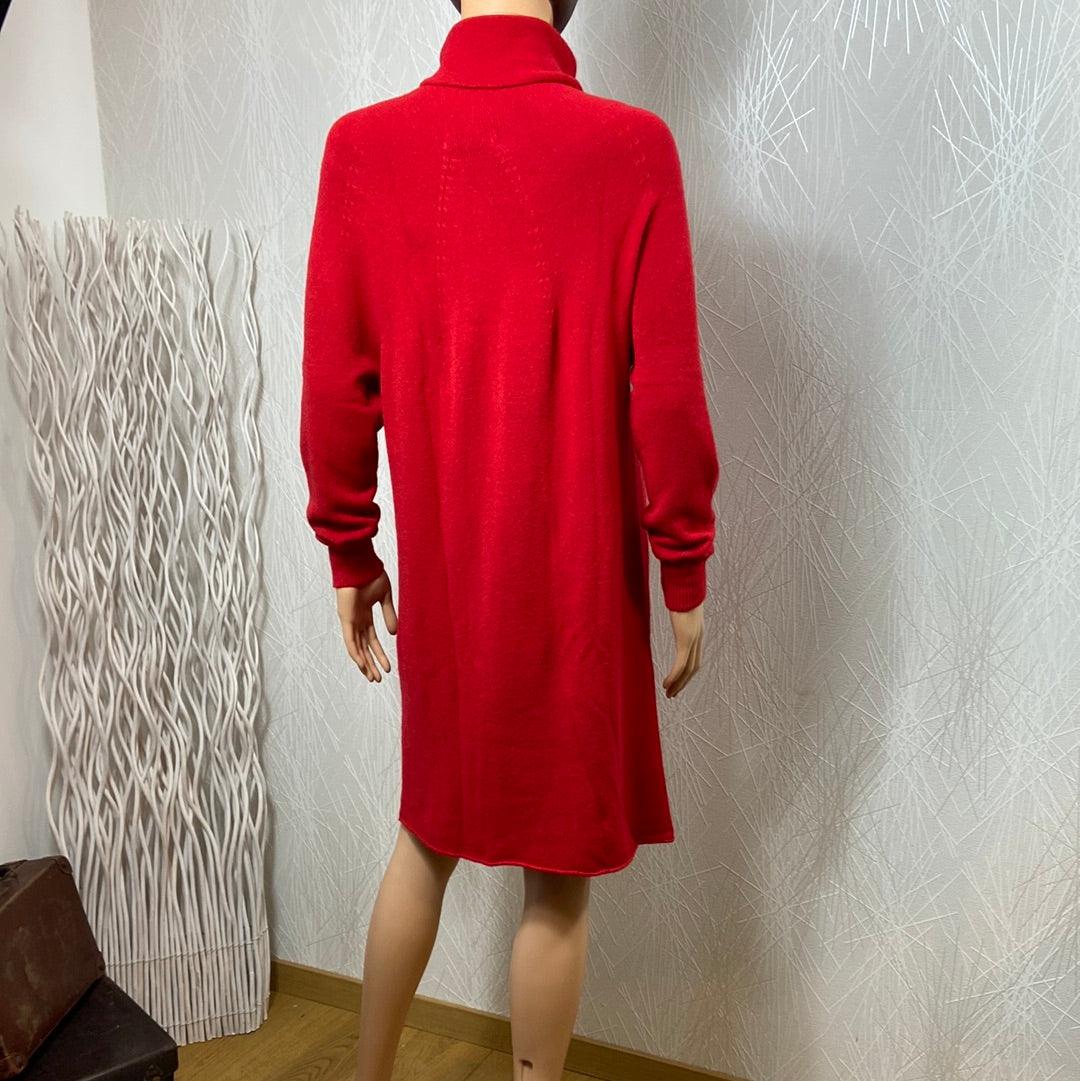 Robe pull best sale rouge col roulé