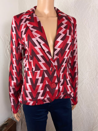 Veste style vintage 70's rouge Heny Arrows Red Square Who’s That Girl