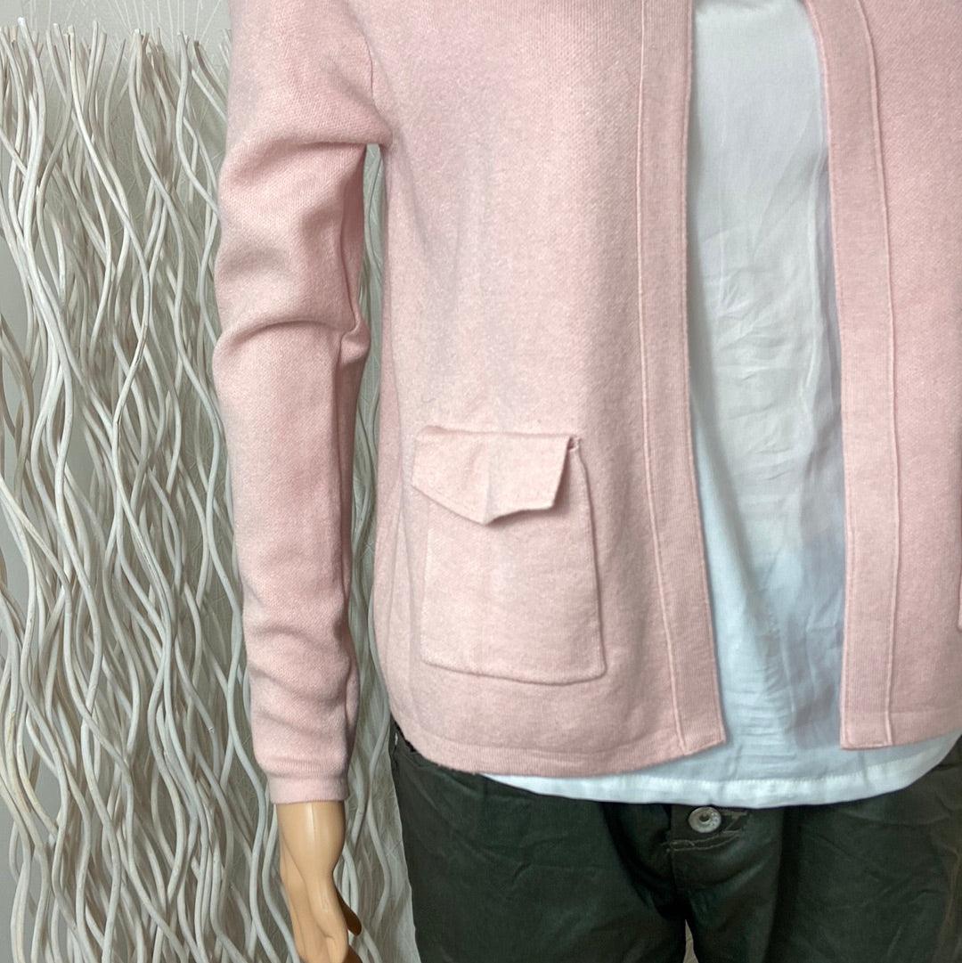 Gilet veste rose avec poches Cloal - Offre-Unique