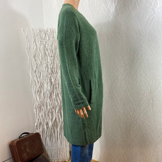 Gilet long cardigan vert modèle Bymirelle B.Young