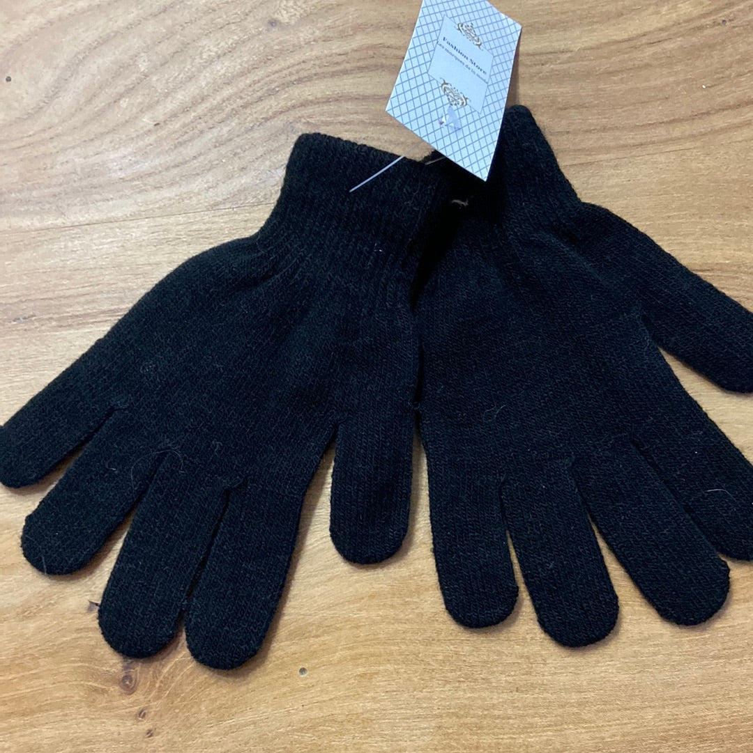 Gants en tricot noir -Taille unique