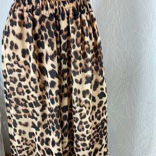 Jupe culotte doublée motif léopard