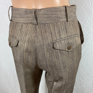 Pantalon habillé de créateur taille haute coupe droite Tabala Paris