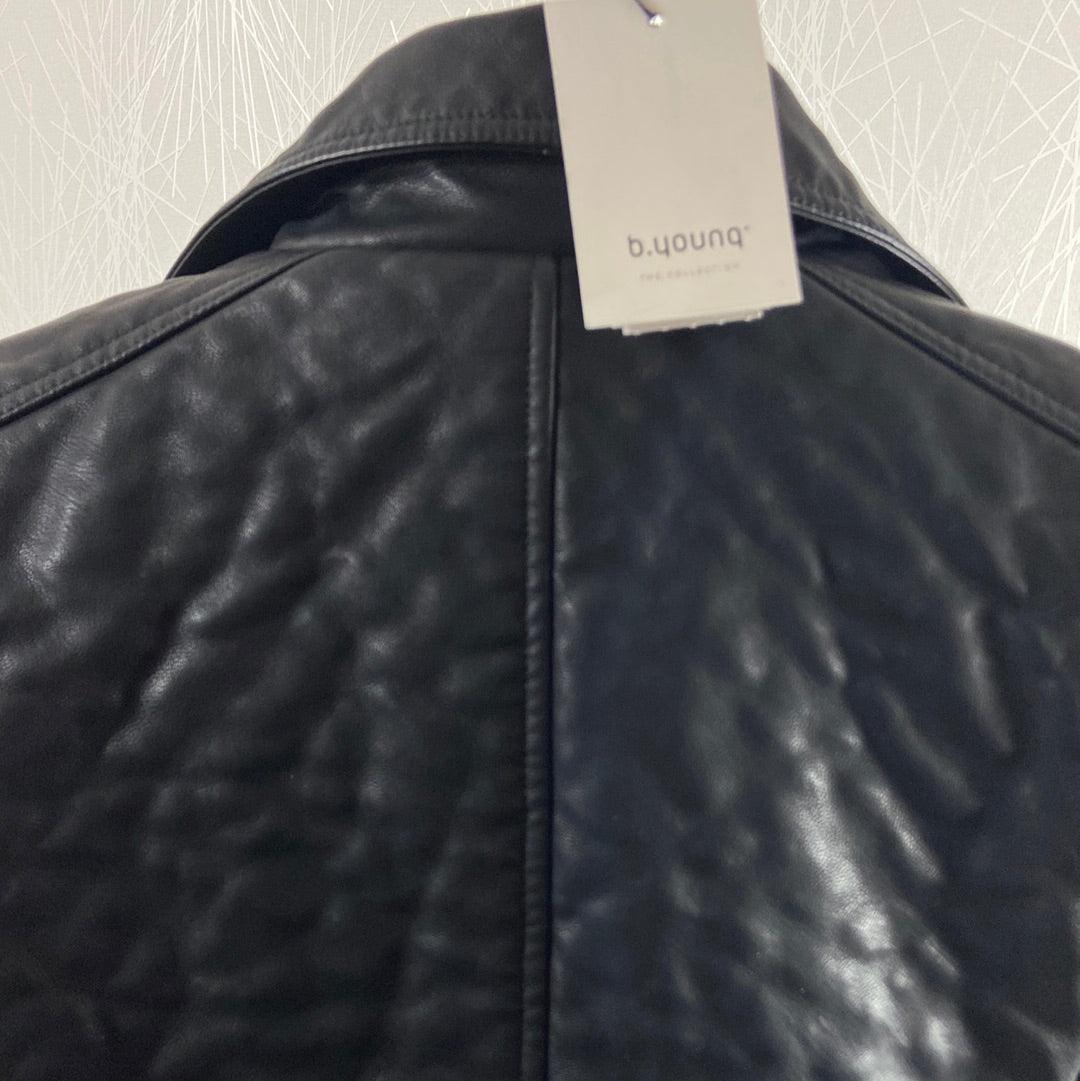 Veste femme cuir synthétique noir Bybasio Biker Jacket B.Young - Offre-Unique