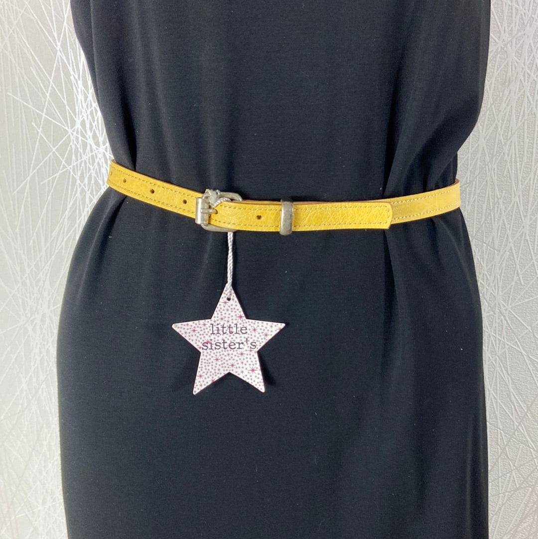 Ceinture jaune en cuir pour femme Little Sister’s