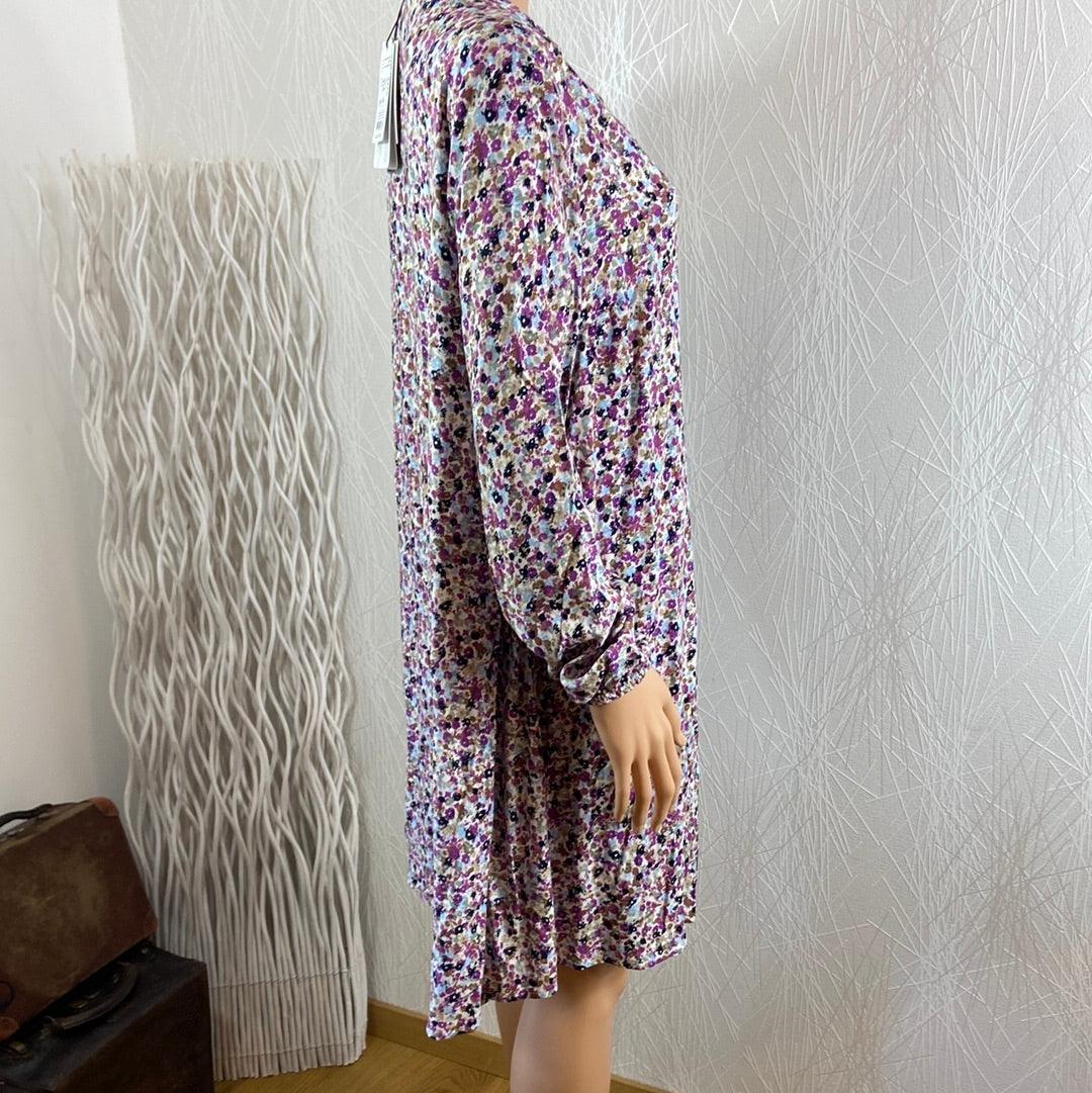 Robe légère fluide fleurie manches longues Byjosa Tunic Dress B.Young - Offre-Unique