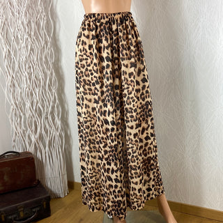 Jupe culotte doublée motif léopard