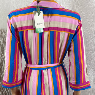 Robe rayée multicolore modèle Bymmjoella Shirt Dress B.Young