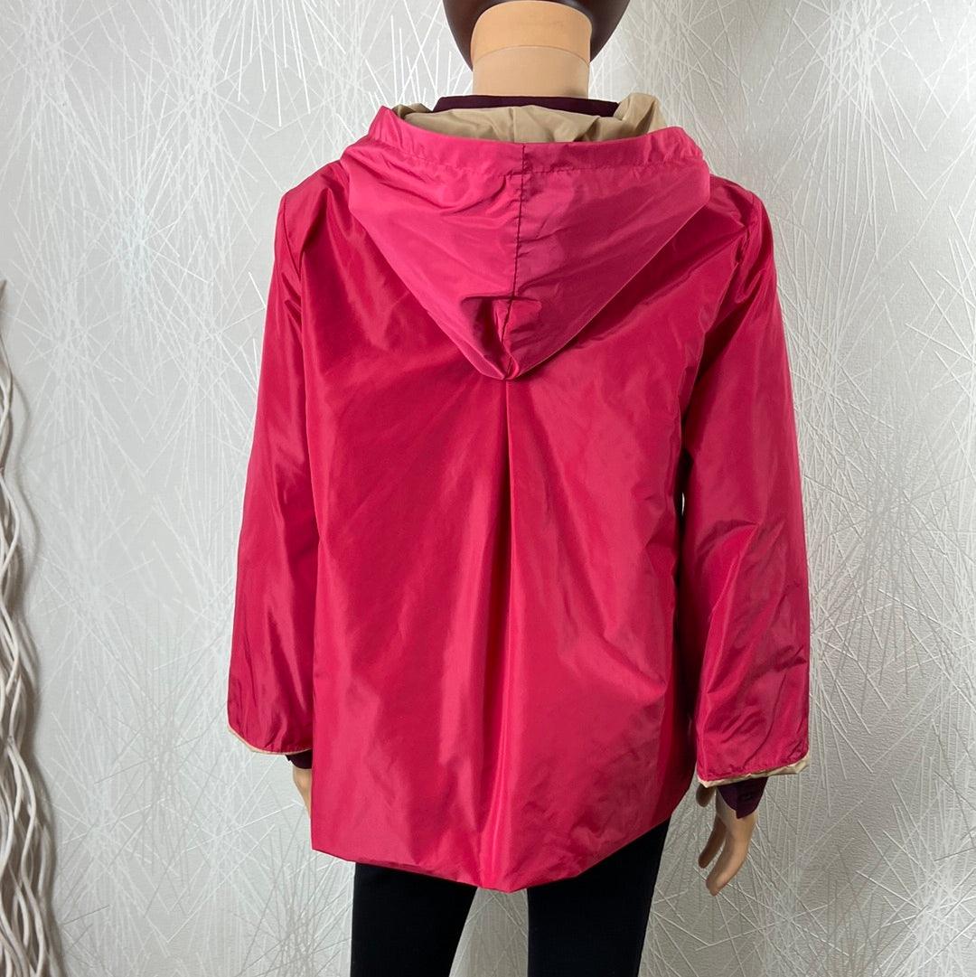 Veste rose imperméable femme capuche Studio Birkin - Offre-Unique