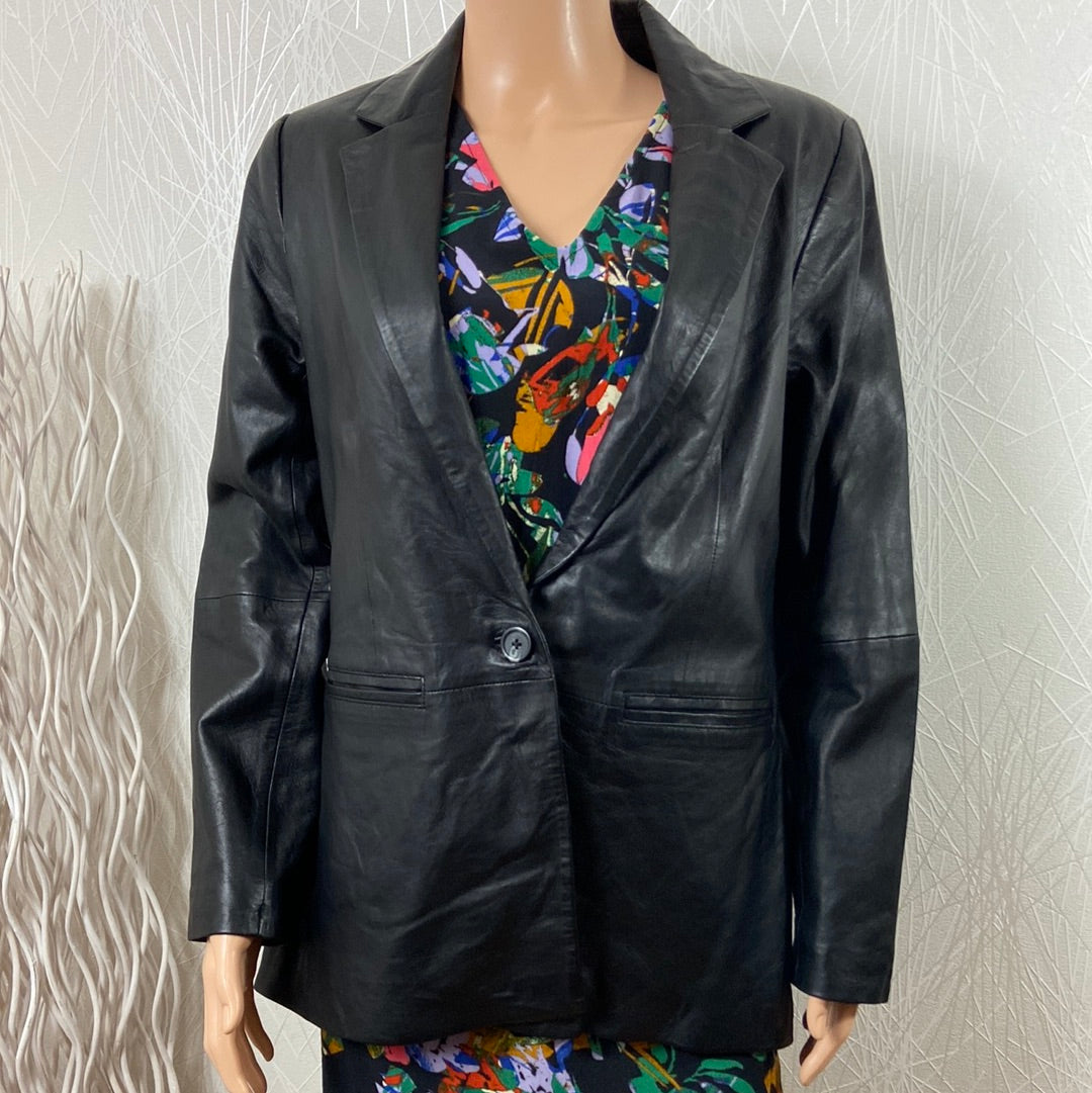 Blazer pour femme en cuir noir modèle Byfvdara For Ever B.Young - Offre-Unique