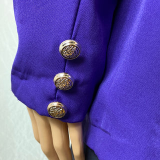 Veste violet doublée boutons décoratifs Made In Italy