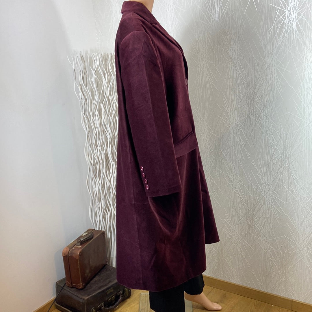 Manteau long femme rouge hot sale