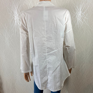 Blouse blanche col chemise coupe ample New Collection