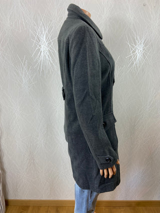 Manteau duffle-coat doublé laine gris Zafa