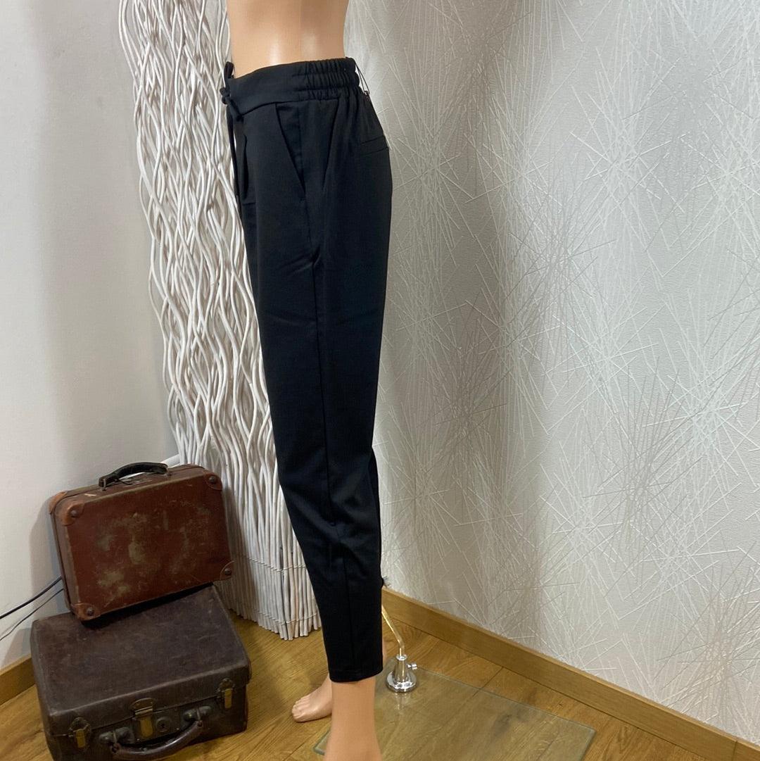 Pantalon taille haute élastique avec cordon Rizetta Crop Pants B.Young - Offre-Unique