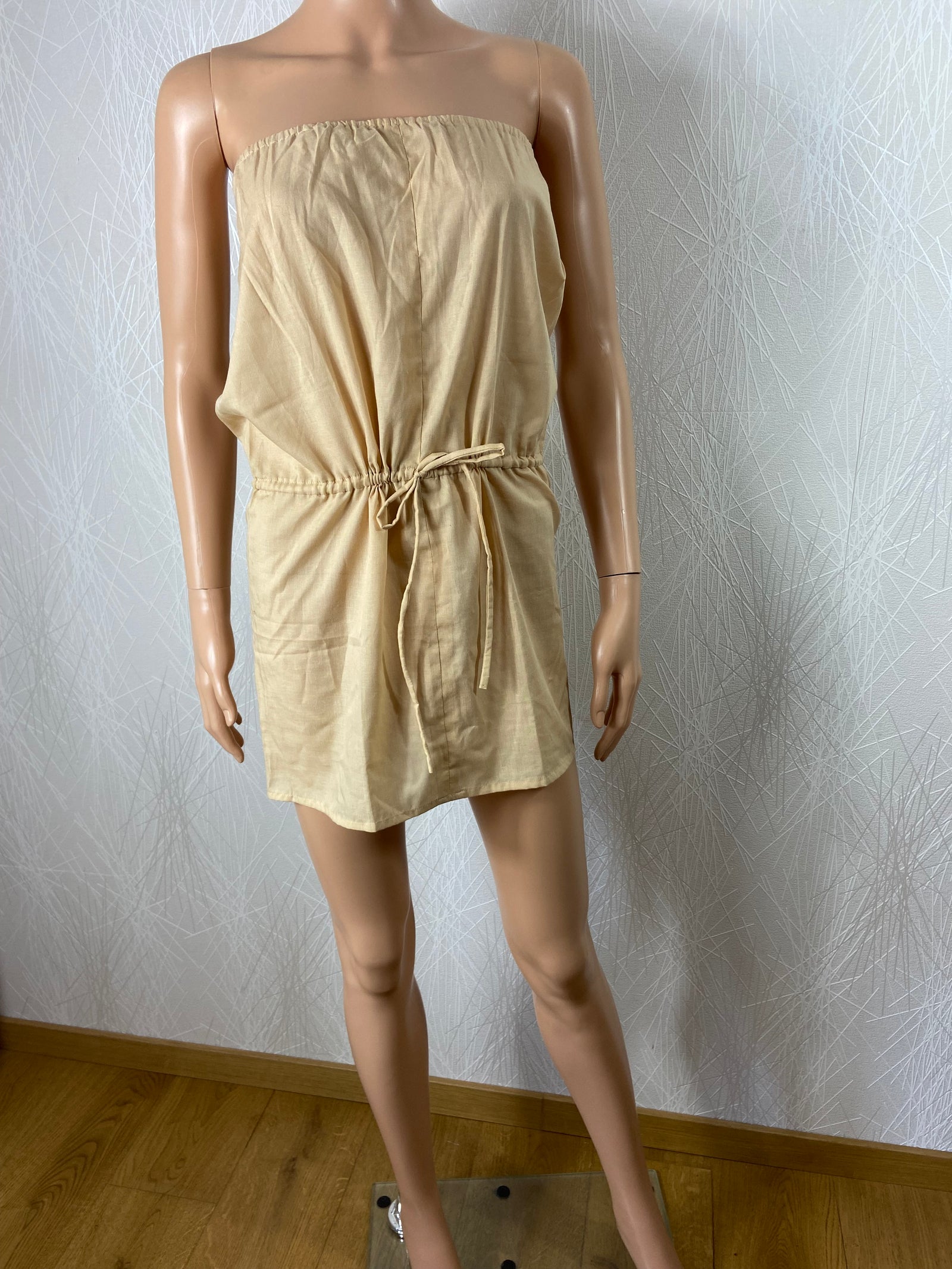 Robe de plage légère beige Paradisiaque