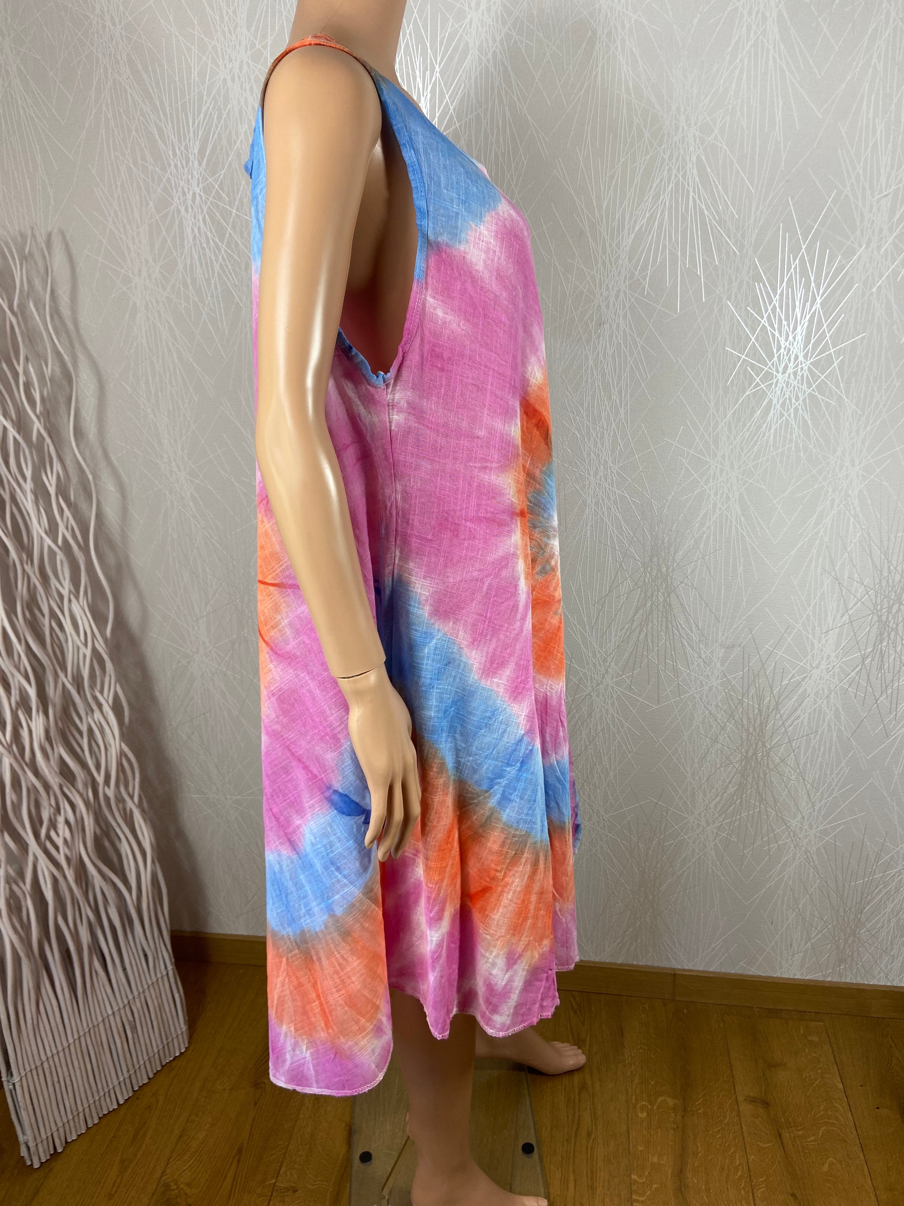 Robe légère transparente en lin Made In Italy - Taille Unique