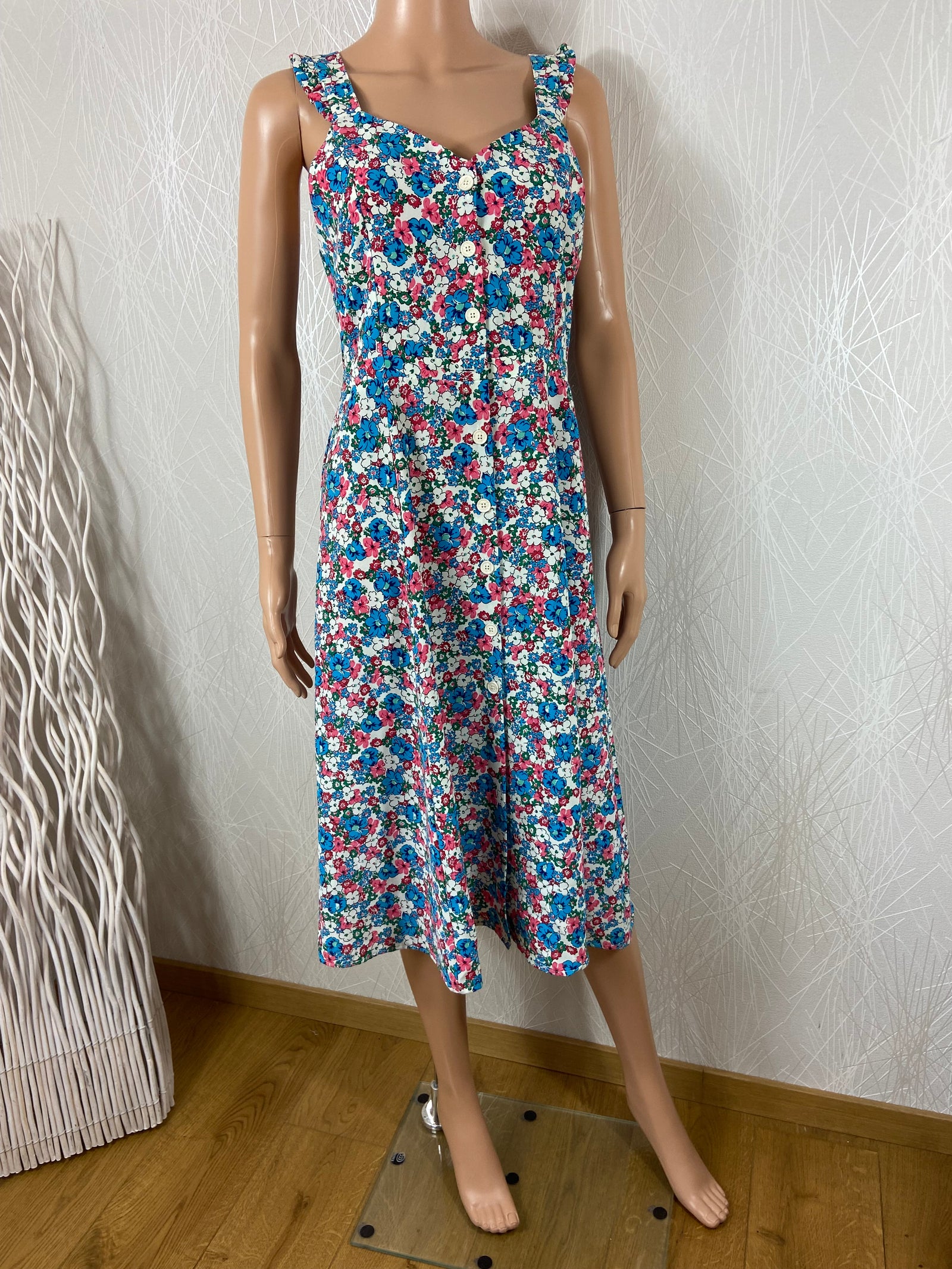Robe longues à bretelles motifs fleurs Y Coo