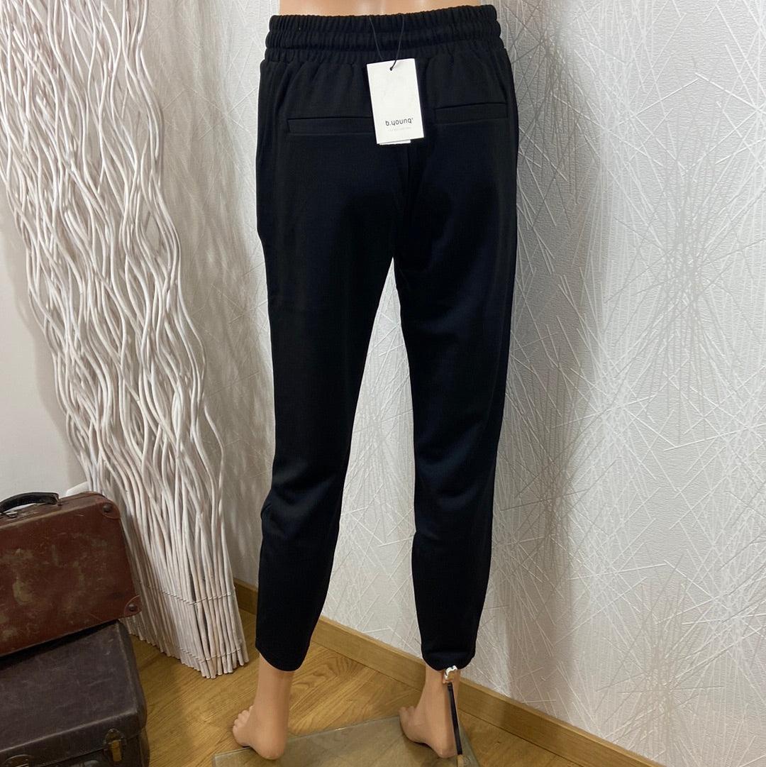 Pantalon taille haute élastique avec cordon Rizetta Crop Pants B.Young - Offre-Unique