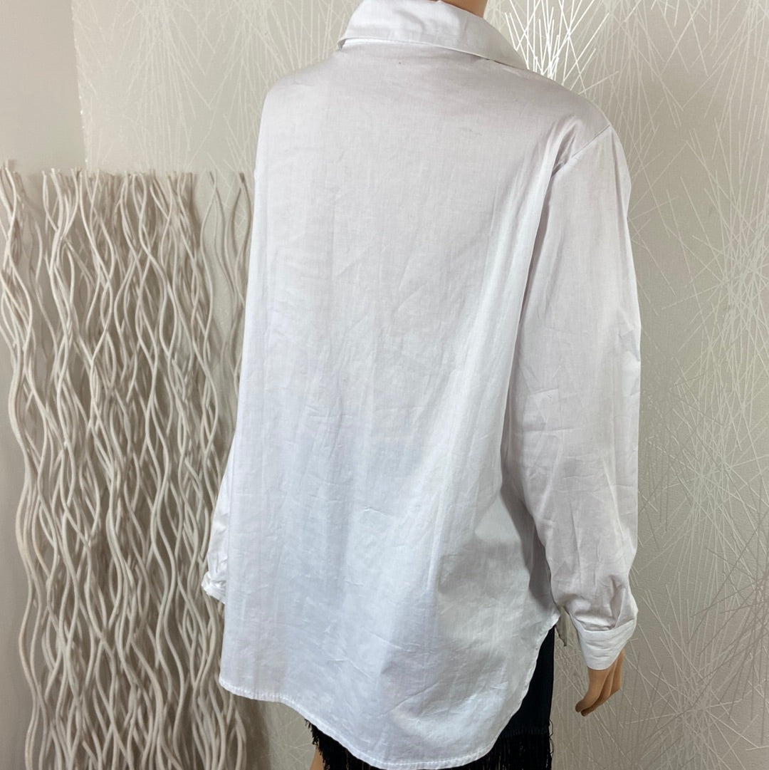 Chemise blanche ample en coton Made In Italy