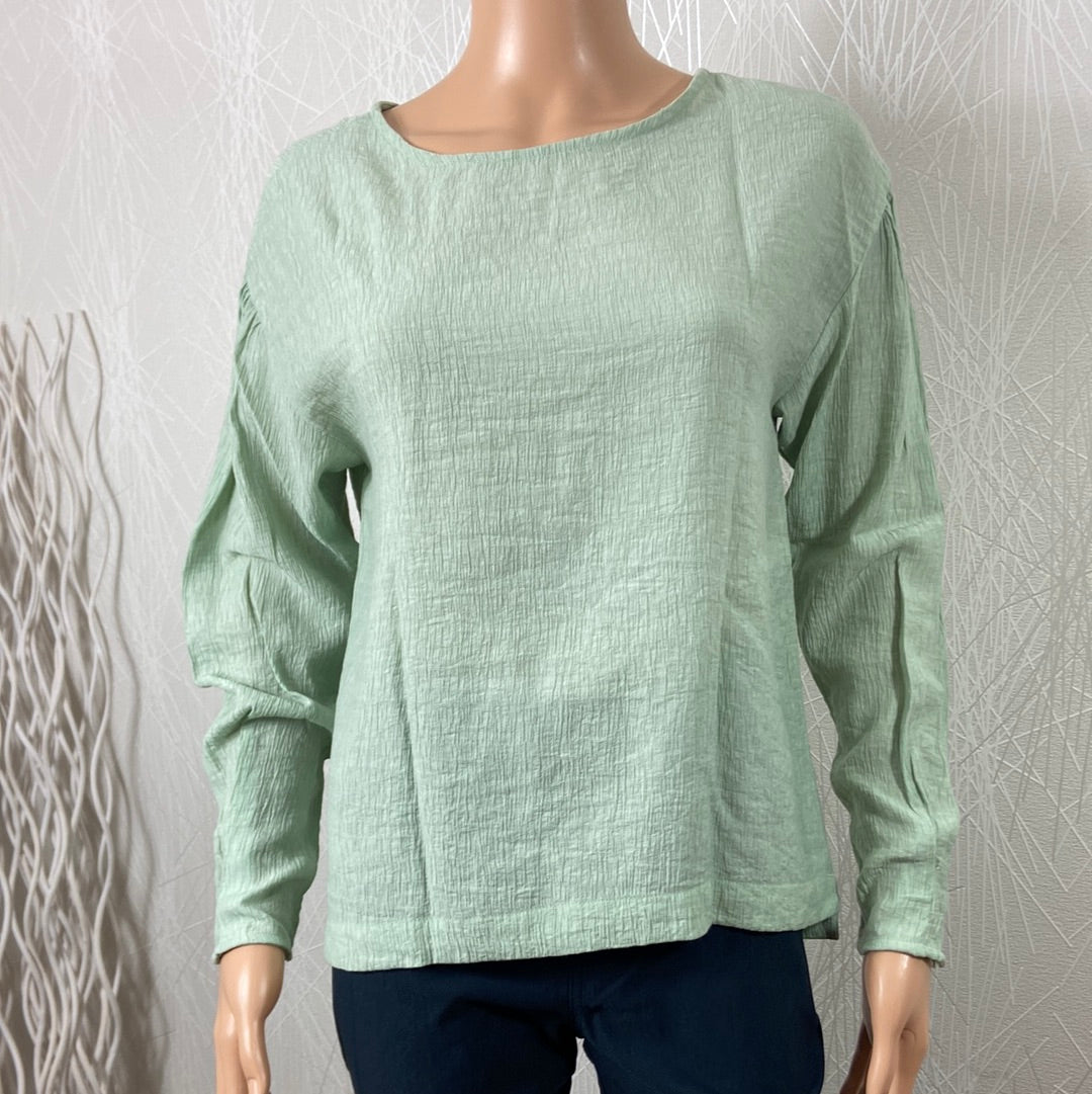 Blouse coupe droite vert eau modèle Libu Surkana