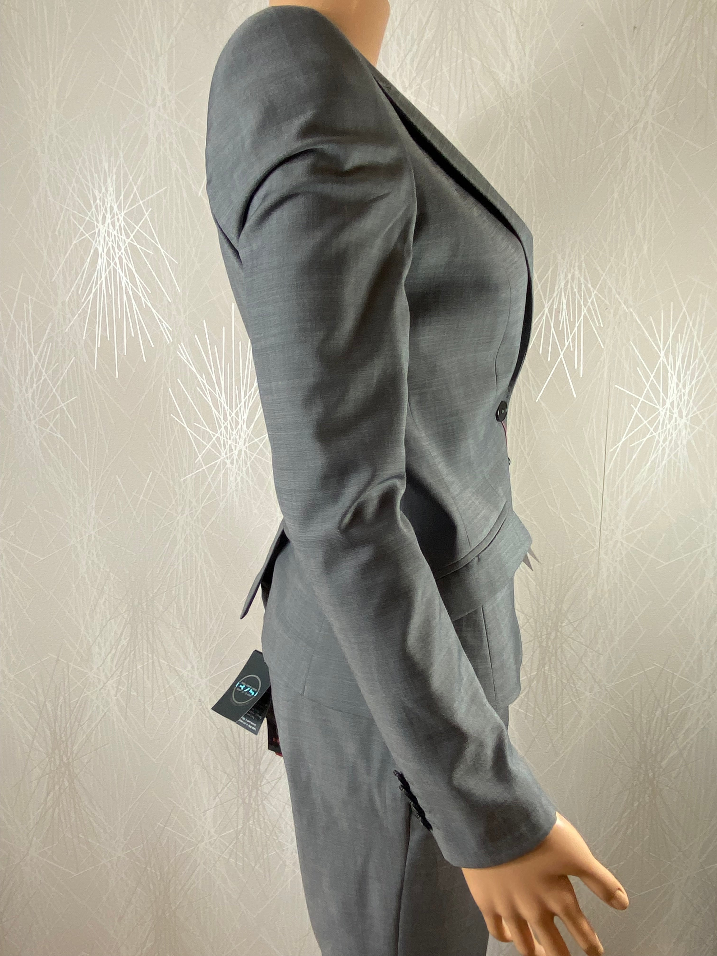 Veste blazer gris clair femme style business Slim Fit gamme 37,5 GREIFF