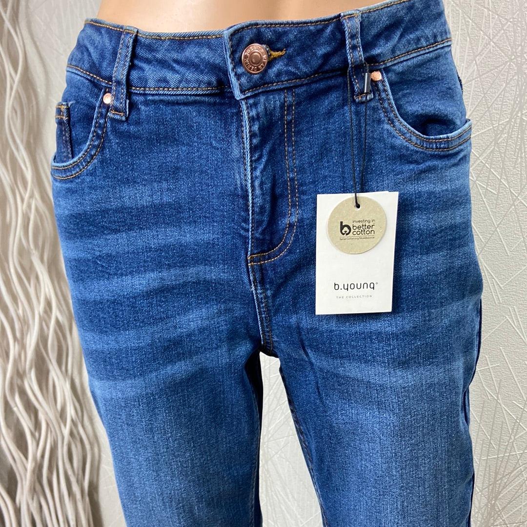 Jeans femme denim bleu délavé taille normale modèle Bylola Lola B.Young