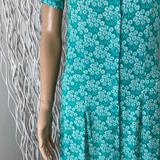 Robe fleurie bleu turquoise style vintage 60's Isidora Who’s That Girl