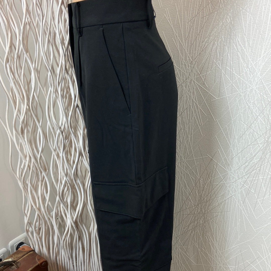 Pantalon noir taille haute coupe ample Bydanta Cargo Pants 4 B.Young