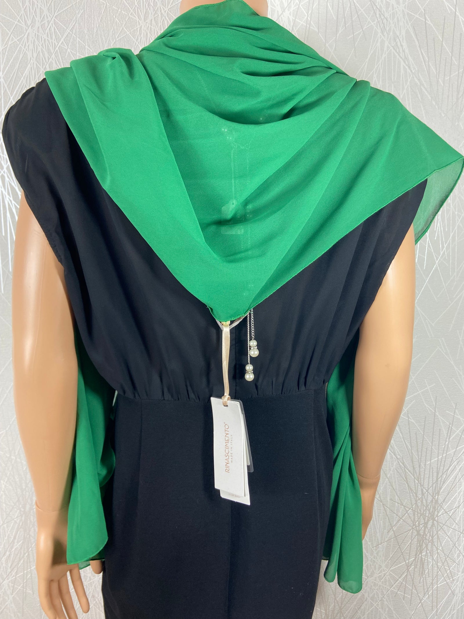Écharpe cravate en voile vert Rinascimento