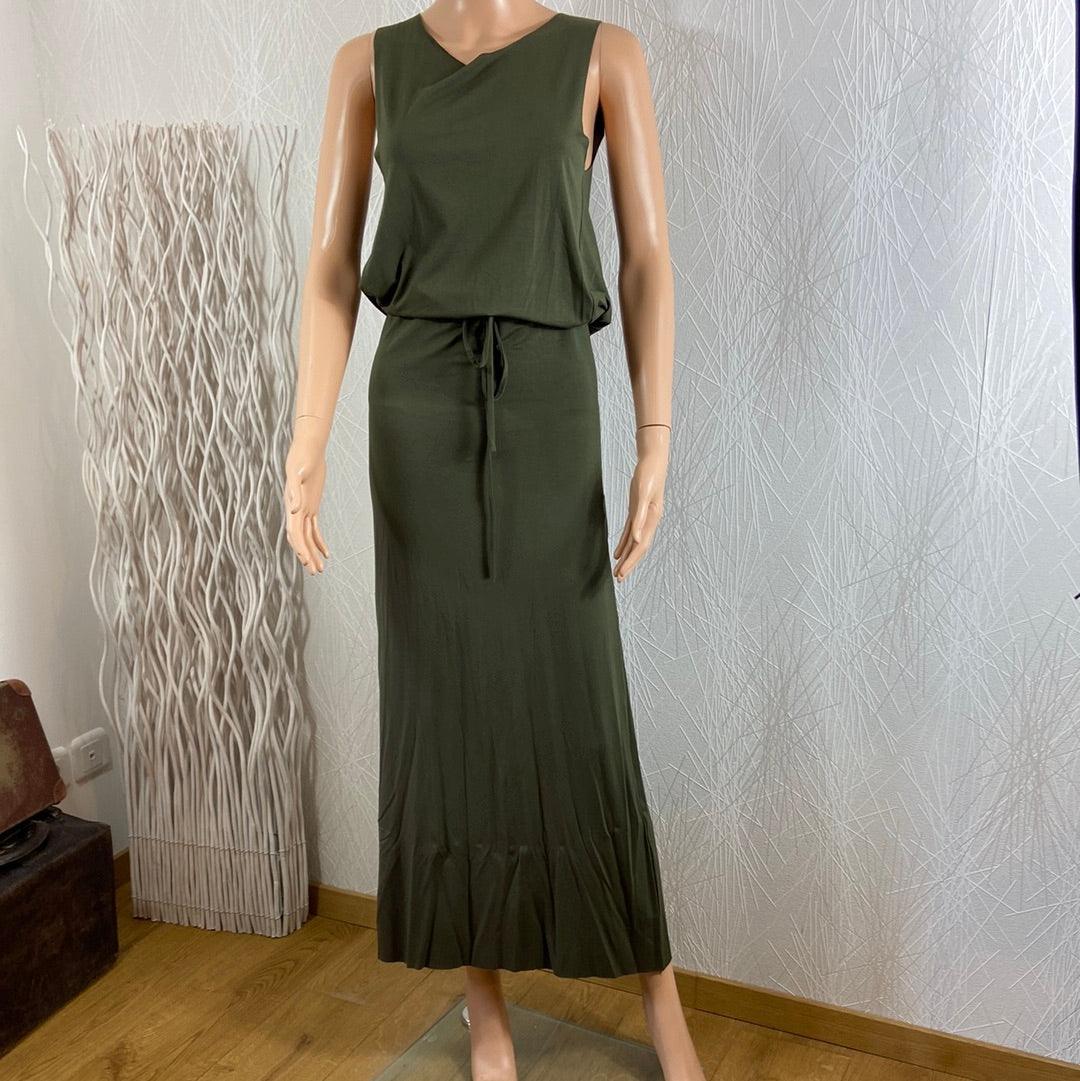 Robe longue kaki sans manches modèle Chloé Dress Suku Bazar - Offre-Unique