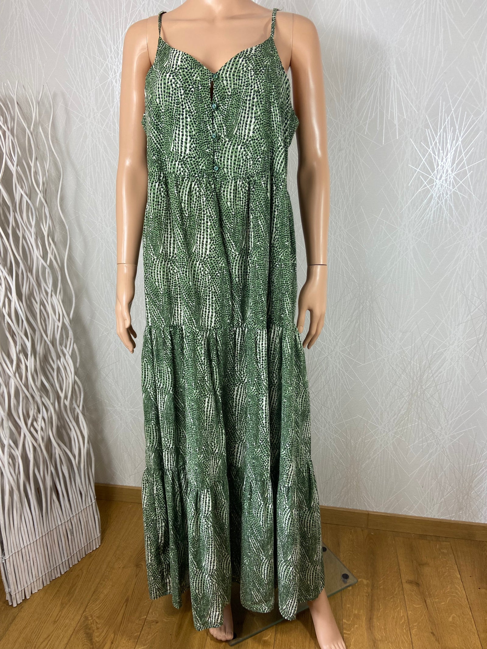 Robe longue légère à bretelles An’Ge