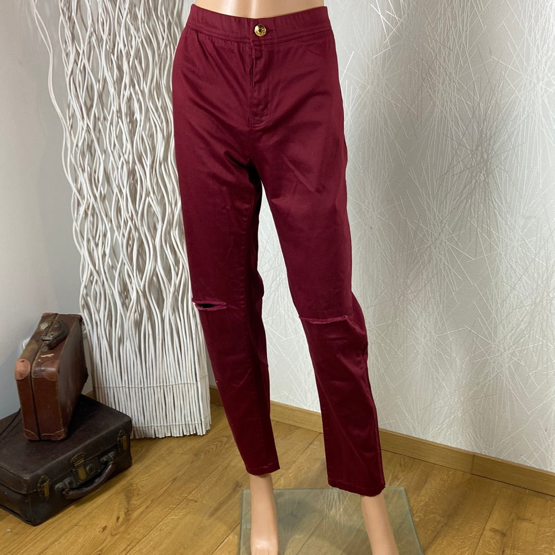 Pantalon hotsell bordeaux femme