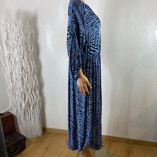 Robe bleue longue jeu de plis manches 3/4 Bymmjoella Long Tunic B.Young