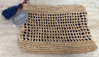 Pochette en raphia doublée coton L’Atelier du Crochet