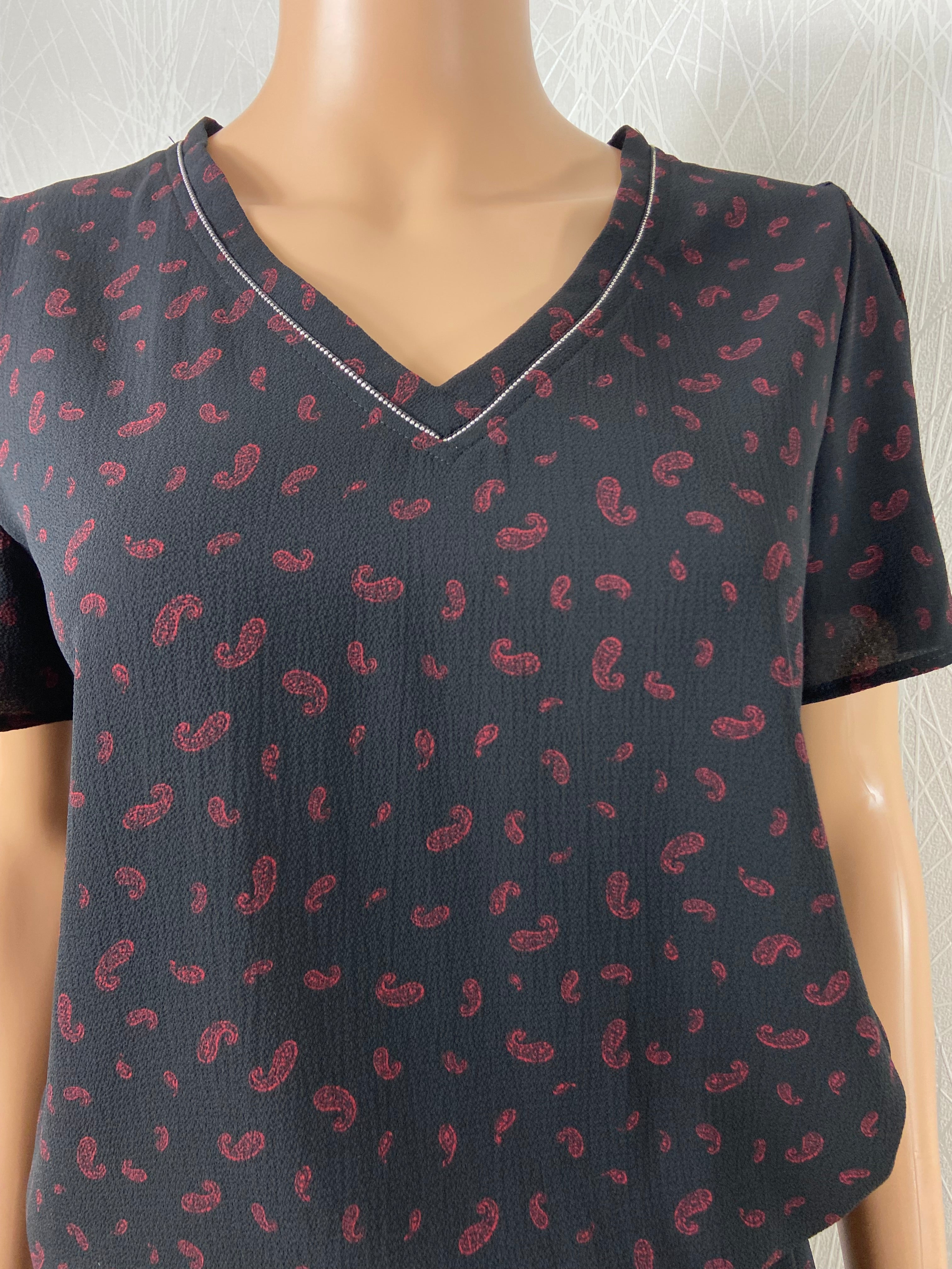 Robe courte ajustable manches courtes tissu crêpe Deeluxe